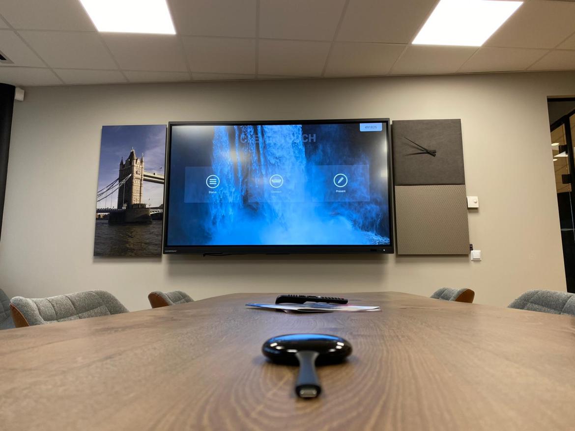 Teacher using an interactive board